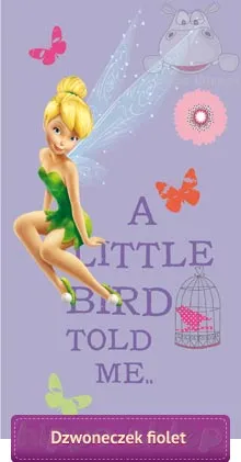 Ręcznik z wróżką Dzwoneczkiem Disney 70x120 fioletowy