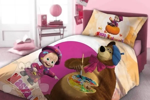 Pościel dla dzieci Masza i Niedźwiedź 140x180, 120x160, 135x200
