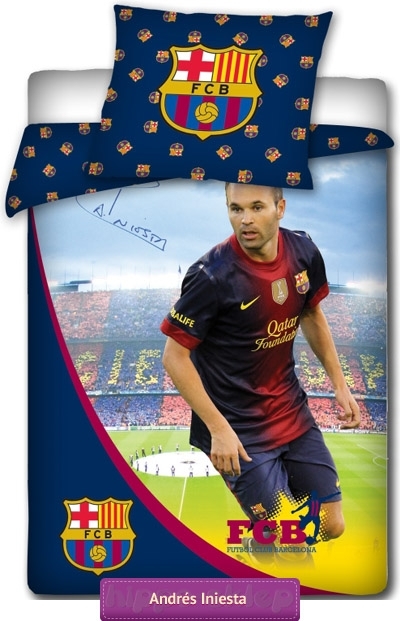 Piłkarska pościel Andres Iniesta FCB 1007 FC Barcelona, Carbotex