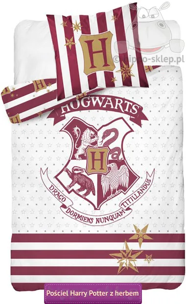 Pościel z logo Hogwartu - Harry Potter 150x200