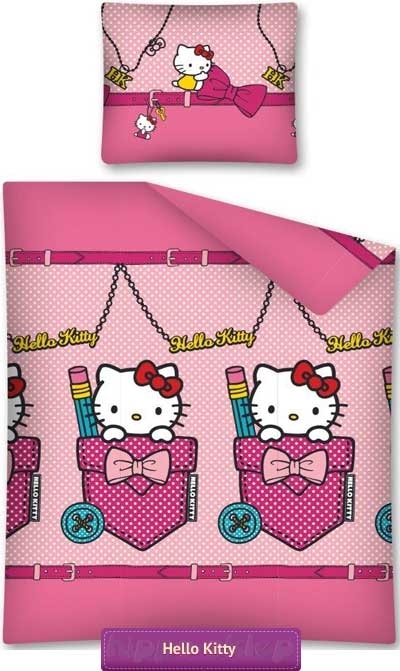 Flanelowa pościel dla dzieci Hello Kitty HK 22 DC, Detexpol, 5901685607421
