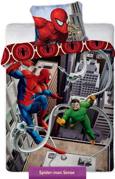 Pościel Spider-man sense 160x200 lub 140x200, szara