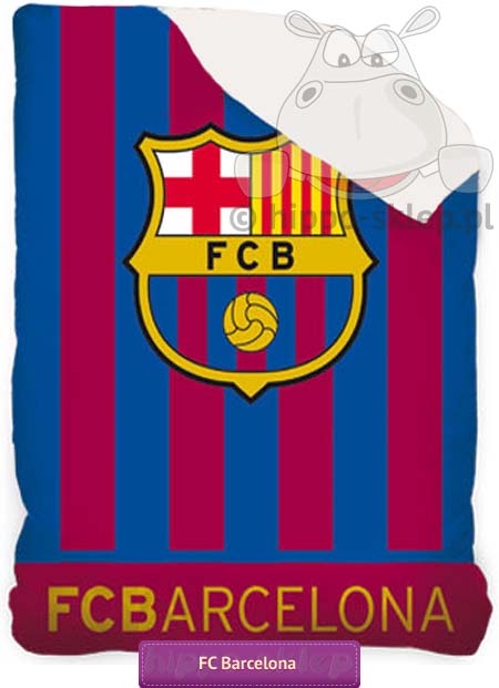 Narzuta FC Barcelona bordowo-niebieska 140x195