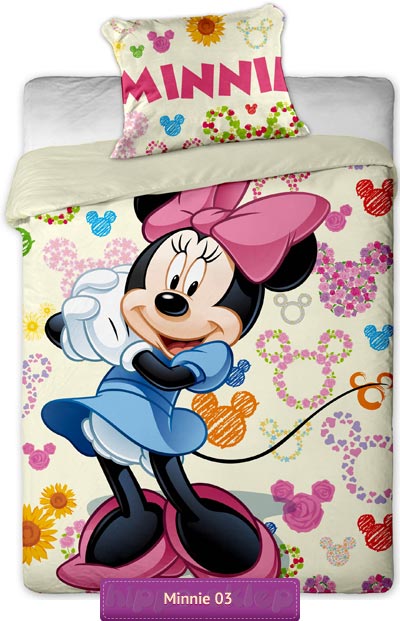 Kolorowa pościel dla dzieci Minnie Mouse Disney 140x200