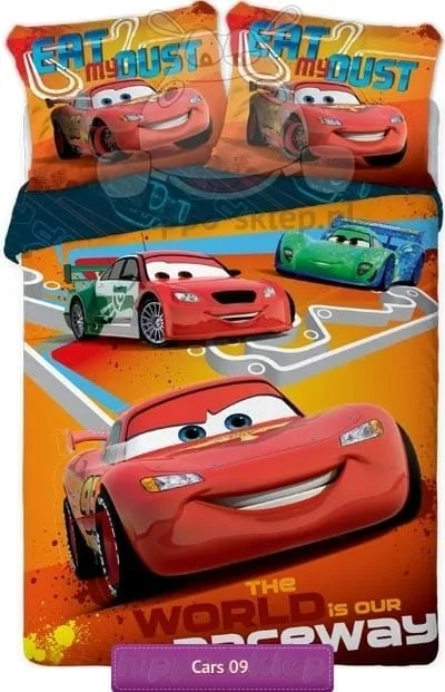 Pościel Auta McQueen 160x200 +2x 70x80, dla chłopca