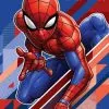 Mały ręcznik dziecięcy do rąk Spider-man 30x50 cm, niebiesko-cerwony