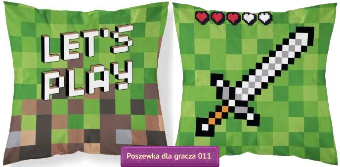 Brązowo-zielony jasiek z Mieczem i napisem Let's Play dla chłopca
