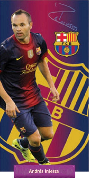 Piłkarski ręcznik Iniesta FCB 2007 FC Barcelona Carbotex 5907629307457