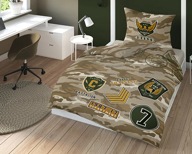 Wojskowa pościel świecąca 160x200