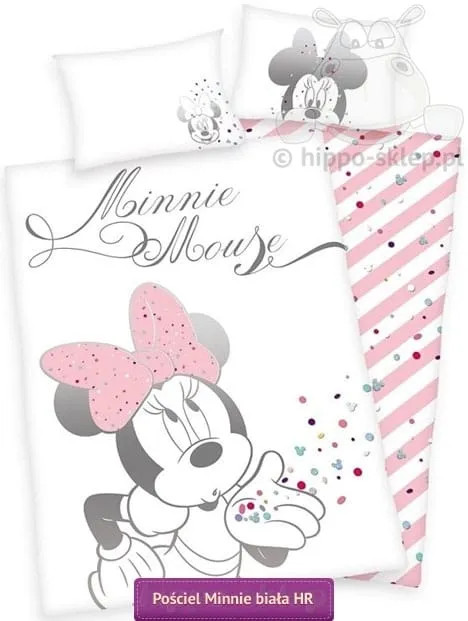 Myszka Minnie pościel do łóżeczka 120x90 dla dziewczynki