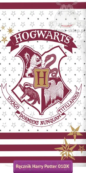 Duży ręcznik Harry Potter herb Hogwartu 70x140 cm