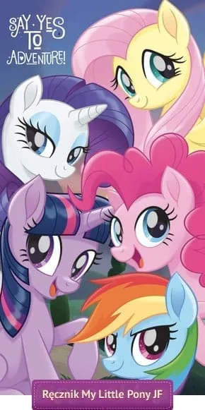 Ręcznik plażowy Kucyki Pony 70x140, niebiesko fioletowy