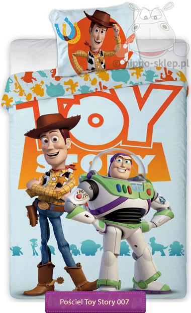 Pościel Disney Toy Story Buzz i Chudy 140x200 lub 135x200, błękitna