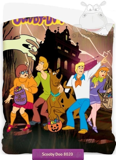 Narzuta dziecięca Scooby Doo brązowa 140x195