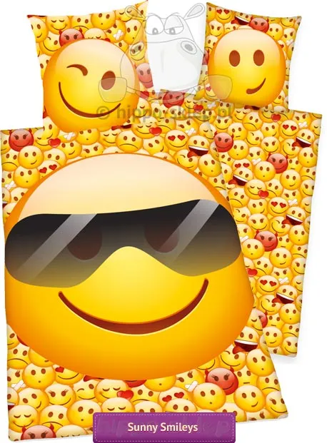 Pościele Emot!x 135x200 cm + 70x90, dla dziewczynki