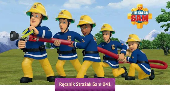 Ręcznik ze strażakami z Pontypandy - Strażak sam 70x140