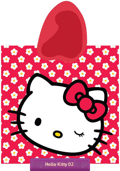 Ręcznik z kapturem ponczo Hello Kitty, Detexpol