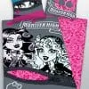 Różowo szara pościel Monster High 140x200