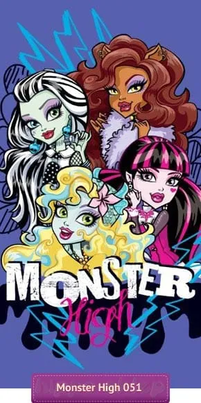 Plażowy ręcznik Monster High 70x140, laleczki Mattel, niebieski, Faro
