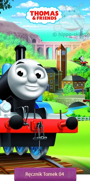 Duży ręcznik Tomek i Przyjaciele 70x140, zielony