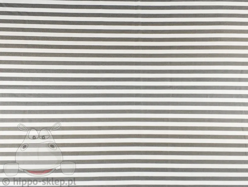 Prześcieradła w drobne paseczki biało-szare