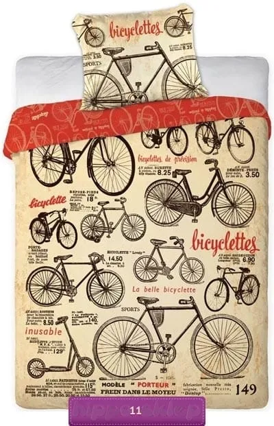 Pościel stare rowery 140x200