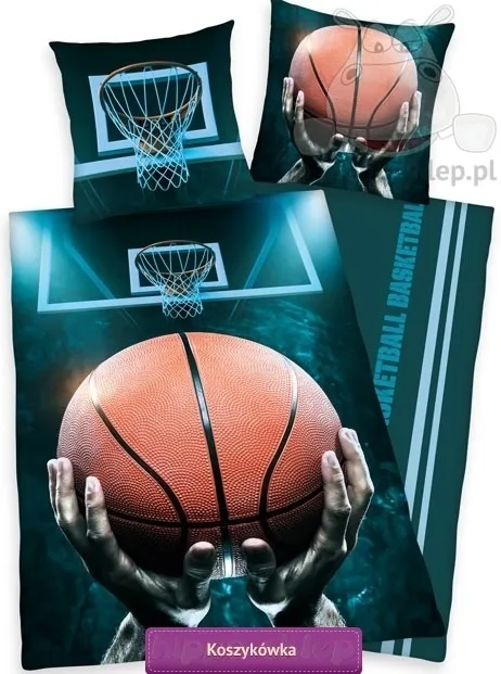 Zielona pościel koszykówka, basketball 140x200