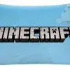 Poszewka z napisem Minecraft 50x80 cm, niebieska