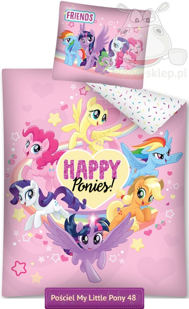 Pościel Kucyki Pony MLP 48 Happy Ponies, Detexpol, 5901685637213