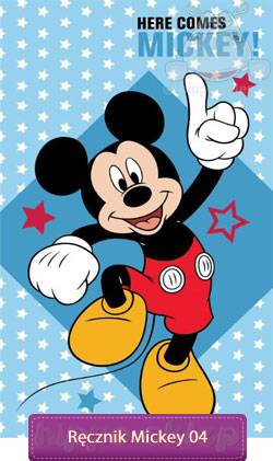 Mały ręcznik do rąk z Myszką Mickey, Disney, 30x50, niebieski