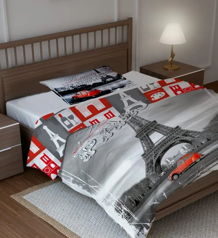 Pościel z wieża Eiffla w Paryżu 150x200
