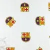 Bawełniane prześcieradło z herbem FC Barcelony 155x235 cm dla chłopca