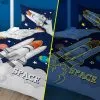 Pościel świecąca statek kosmiczny rakieta w kosmosie 120x160 i 140x160