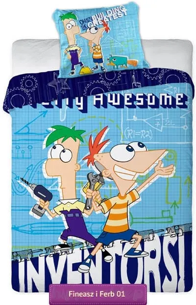 Pościel dla dzieci Fineasz i Ferb 01, Disney, Faro
