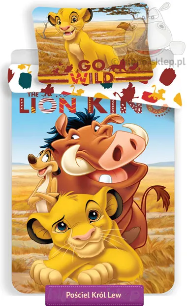 Pościel Król Lew - Lwia straż Disney 140x200 lub 135x200, brązowa