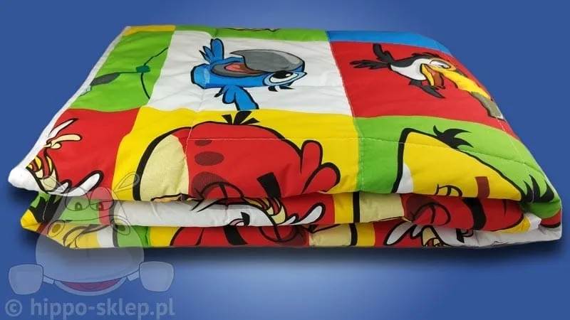Narzuta dziecięca z Angry Birds 140x195 cm, kolorowa