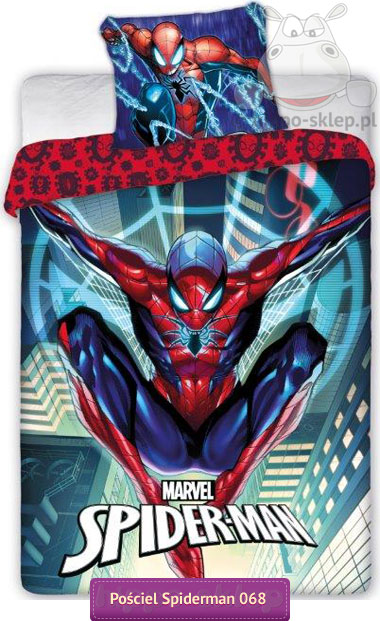 Pościel Spider-man Marvel 140x200 i 160x200, niebiesko-czerwona