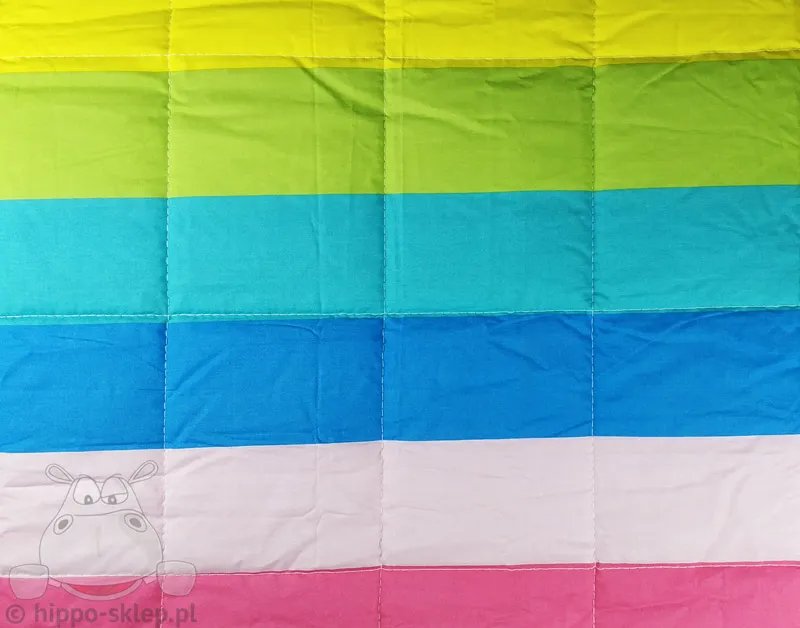 Pikowana narzuta w kolorowe paski