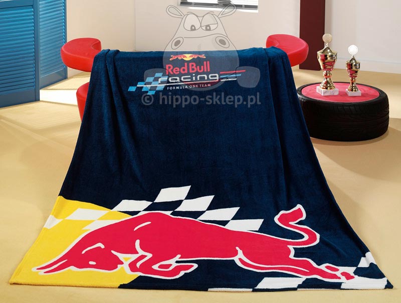 Koc pluszowy Red Bull classic 140x200, logo
