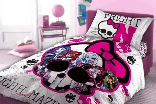 Biała Pościel Monster High 150x200 + 50x60