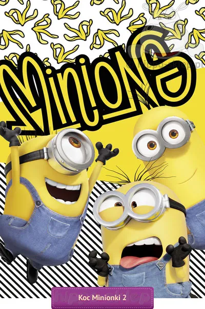 Dziecięcy kocyk polarowy Minionki 2 100x150, żółty