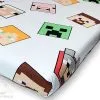 Prześcieradło z postaciami Minecrafta 140x200, białe