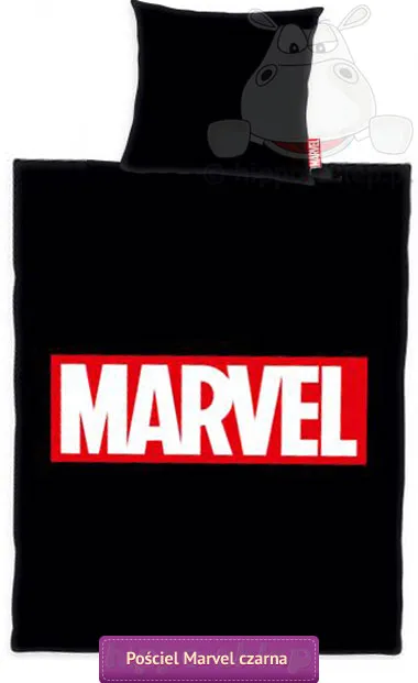 Pościel Marvel czarna 140x200