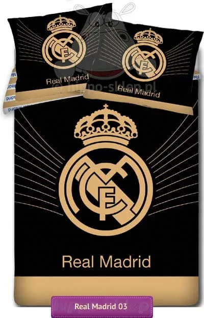 Pościel Real Madryt RM 2013 czarno złota