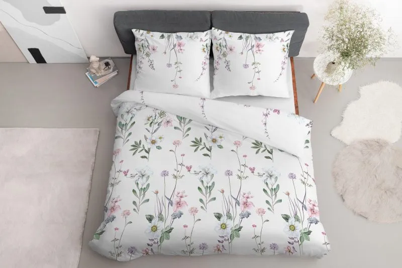 Pościel z motywem dzikich kwiatów polnych 140x200