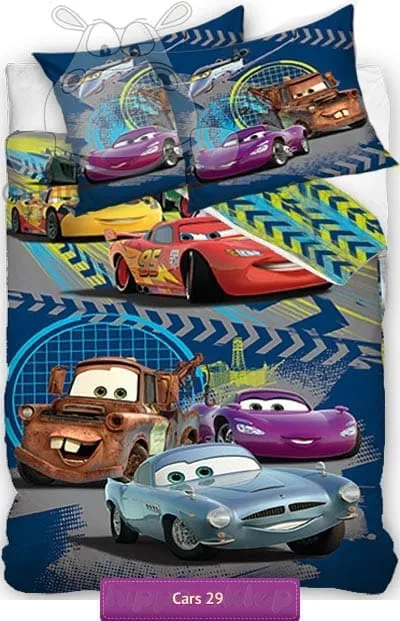 Pościel dla dzieci Auta Disney 4429A Herding 160x200 + 2x 70x80