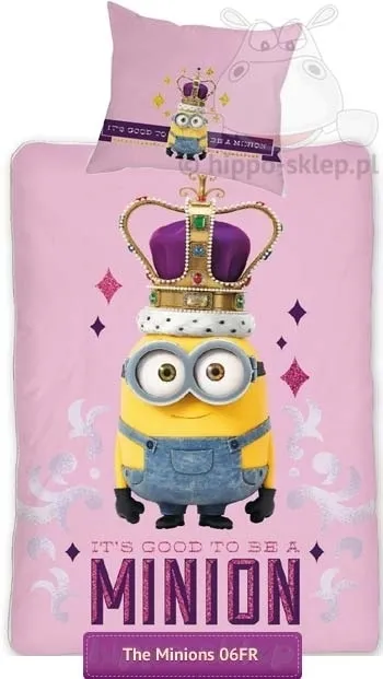 Pościel Minionki 140x200, 150x200, 160x200, fioletowa