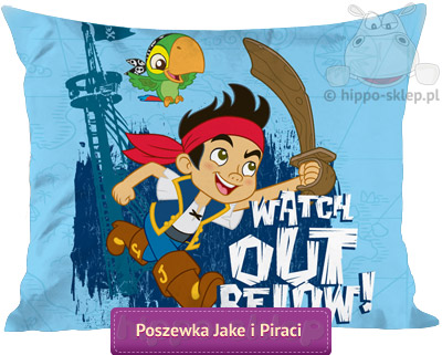 Poszewka z piratem Jake 70x870, 50x80 lub 50x60 cm, niebieska
