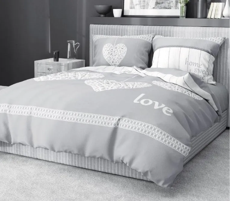 Pościel Love wiklinowe serca 200x200 cm