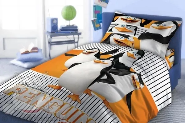 Pościel Pingwiny z Madagaskaru 150x200 lub 160x200